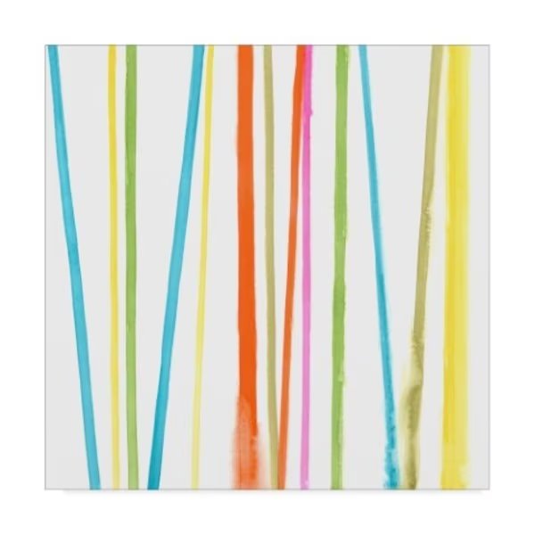 June Erica Vess 'Cabana Stripes Ii' Canvas Art, 35x35, Trademark Fine Art, Mfr#: WAG00689-C3535GG